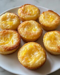 Bizcochitos caseros de cottage y limón al horno sobre plato blanco