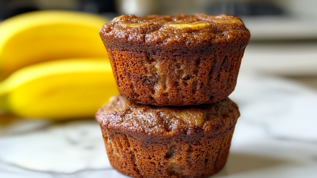Step-by-step preparation of banana blender muffins with ingredients and blender