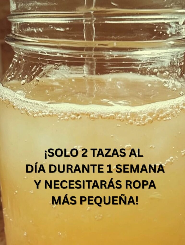 Vaso de bebida natural casera para bajar de peso con burbujas y color dorado