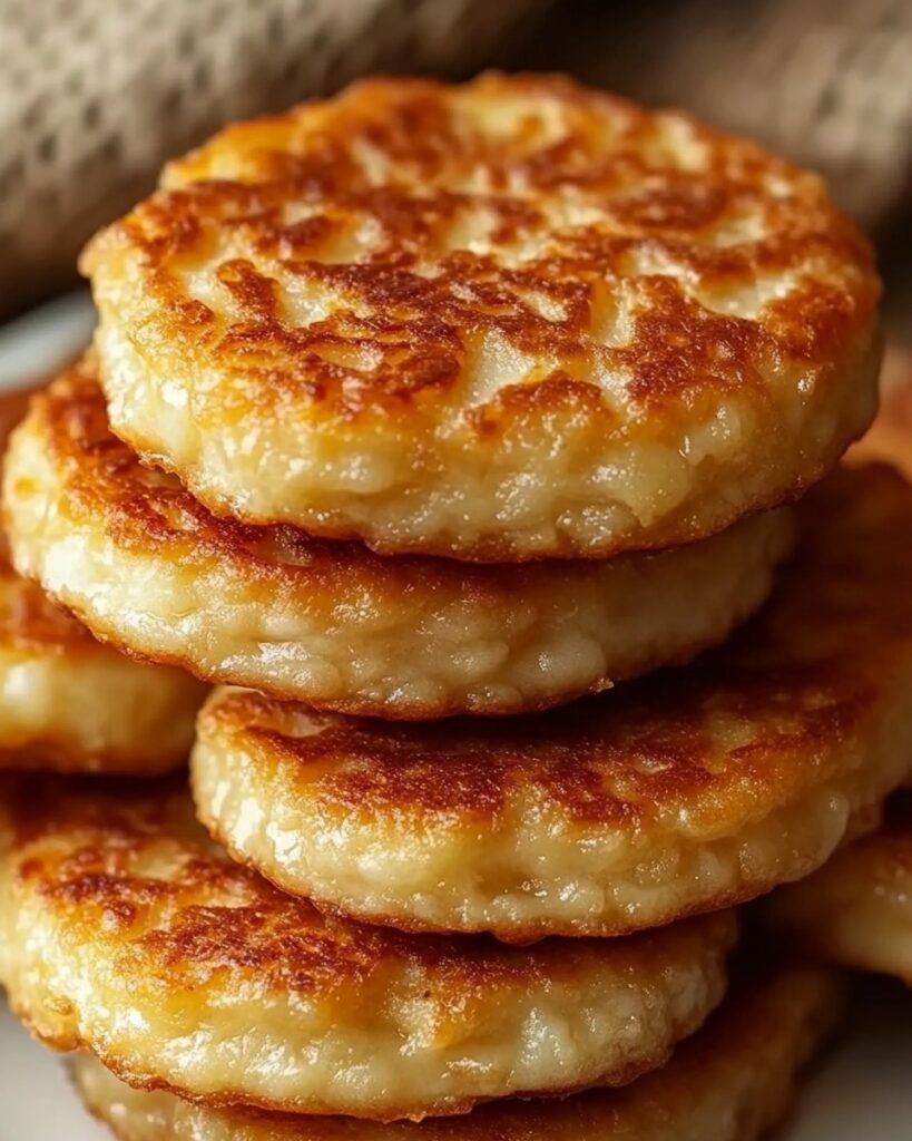 Panqueques dorados y esponjosos apilados sobre un plato blanco.