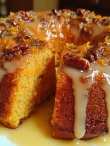 Budín húmedo de zanahoria y naranja con glaseado de naranja casero