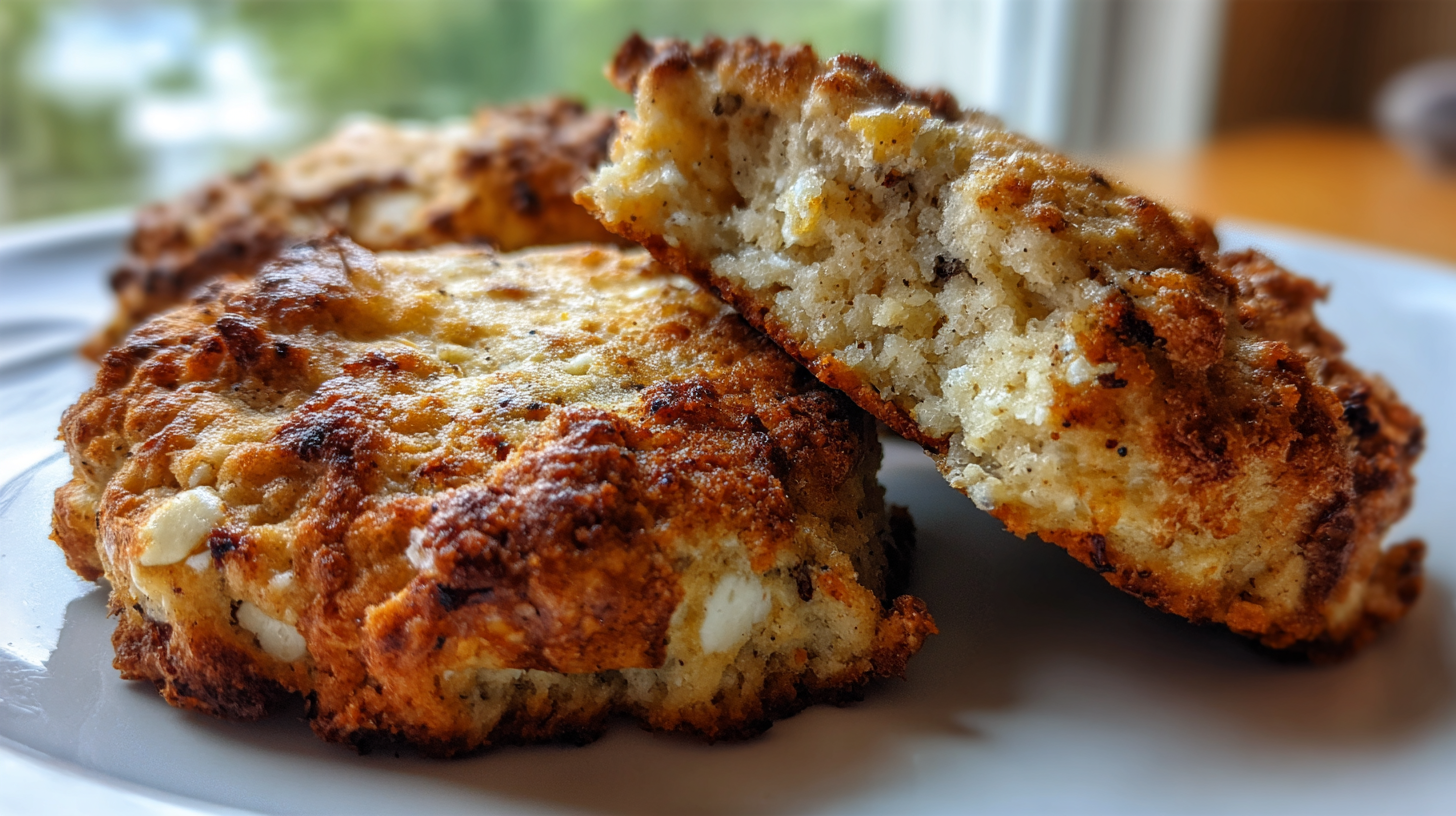 Golden-brown cottage cheese banana breakfast cookies on parchment paper with fresh banana slices and oats scattered around