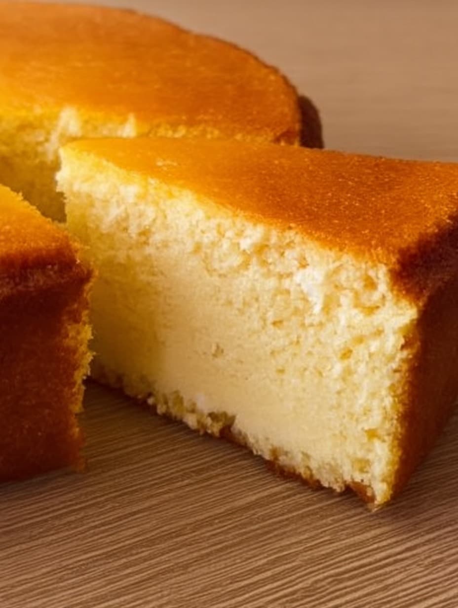 Pastel de queso crema y leche condensada casero, esponjoso y dorado.