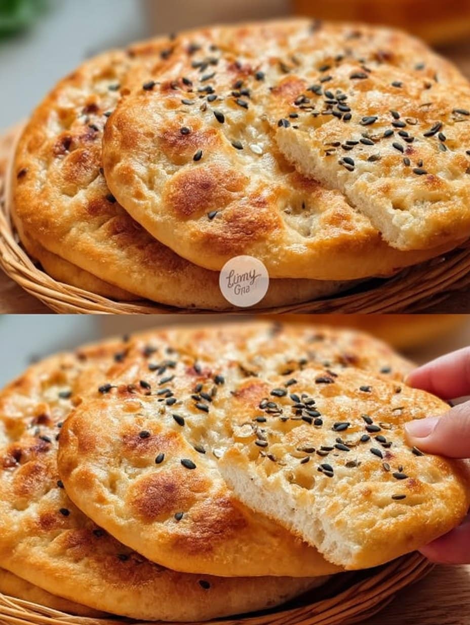 Pan de avena casero, saludable y libre de gluten, con semillas de sésamo recién horneado.