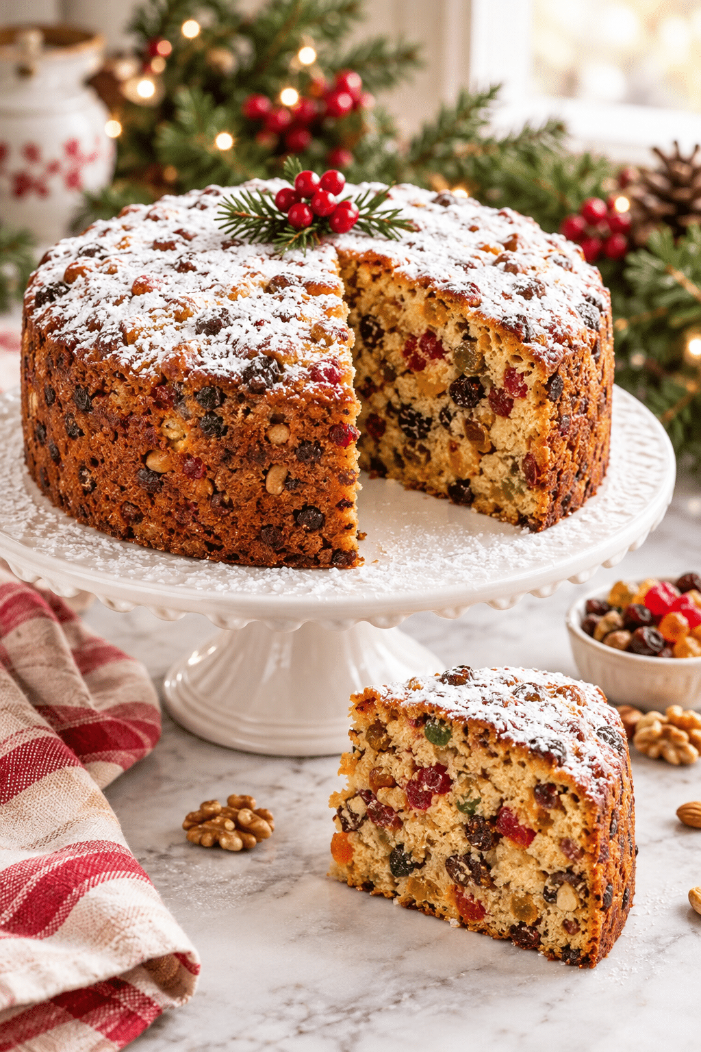 Torta Navideña de Frutas y Nueces