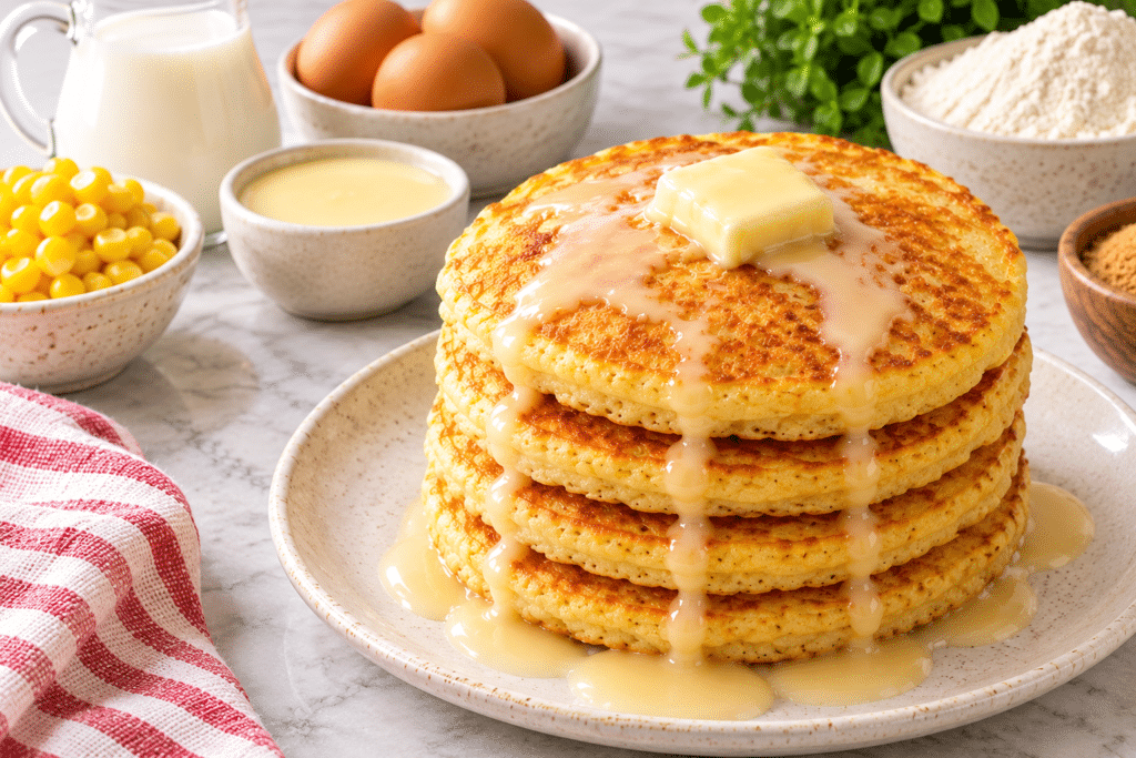 # Hotcakes de Elote con Toque Dulce