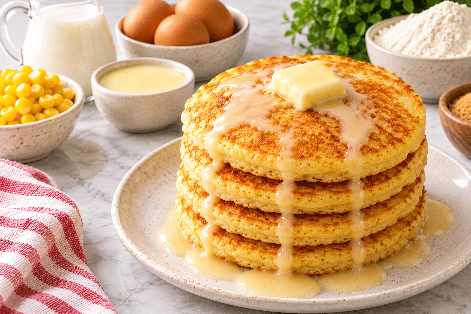 # Hotcakes de Elote con Toque Dulce