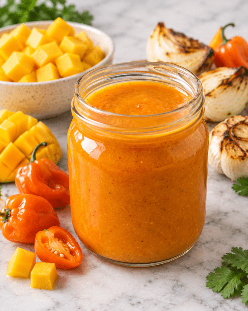 Salsa de mango habanero