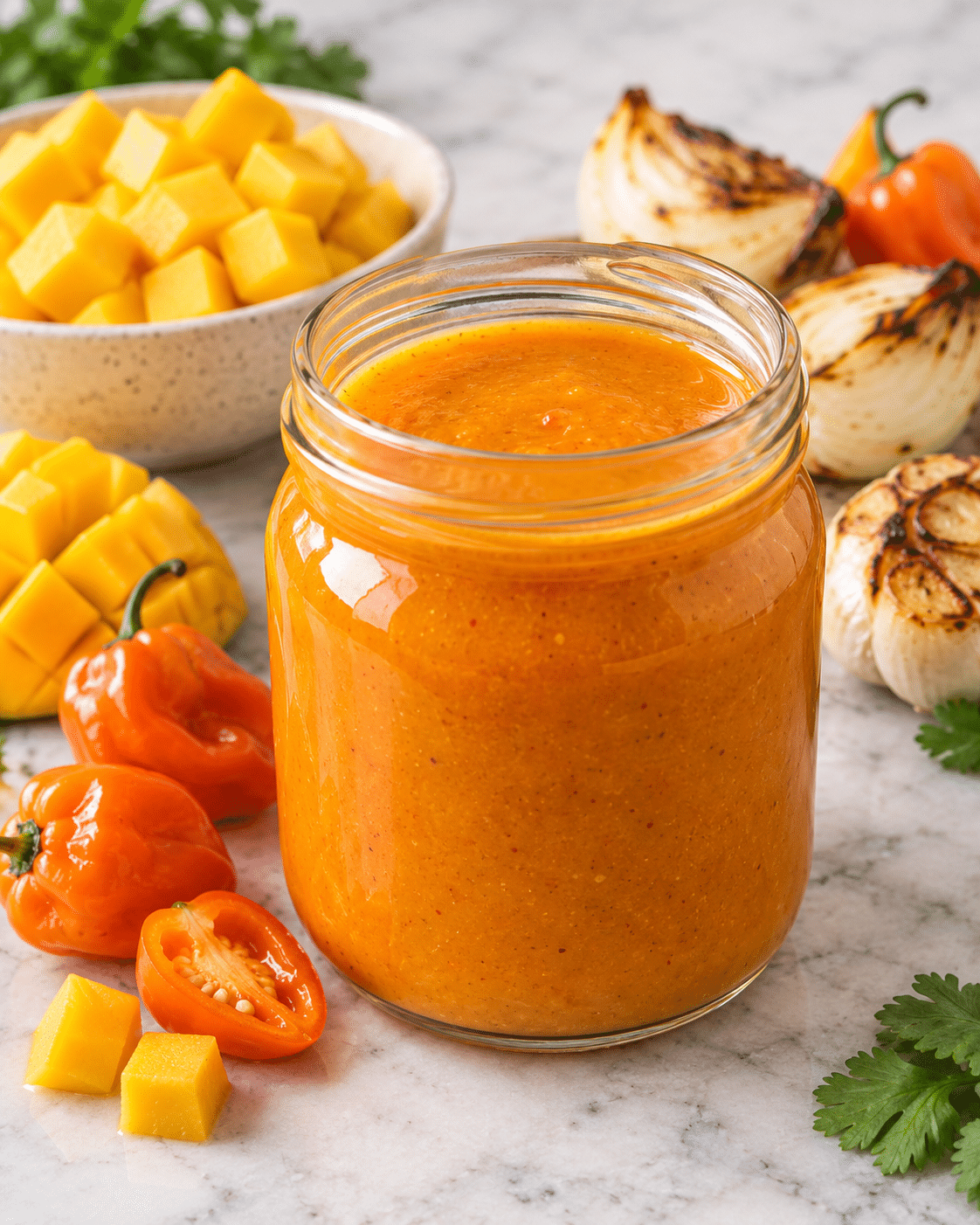 Salsa de mango habanero